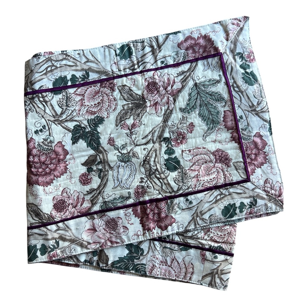 Shahenaz made in India Floral table runner